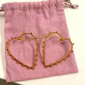 Love Shack Fancy gold heart earrings 💕💕